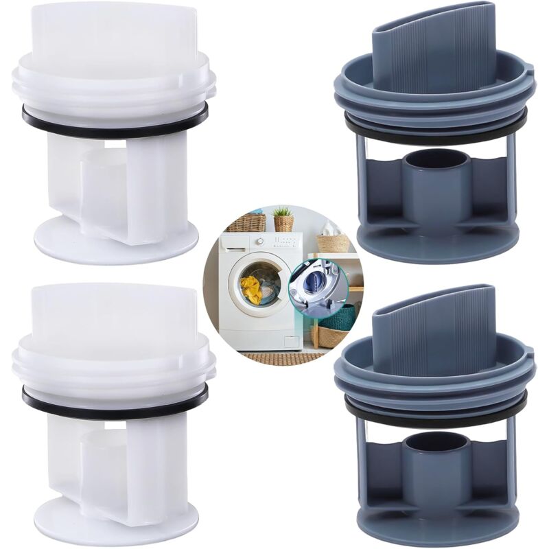 Set Mit 4 Universal-waschmaschinen- Und Trocknerfiltern, Blau Und Weiß