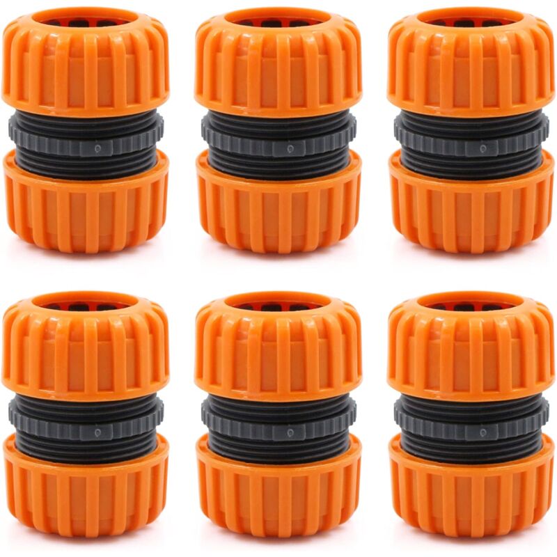 19 Mm 6-teiliges Werkzeugloses Schnellkupplungs-gartenschlauch-reparaturset, Gelb