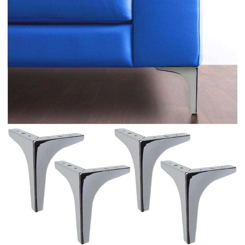 4er-set Verchromte Metall-möbelbeine, 130 Mm Hoch, Elegantes Design Für Sofa, Sessel, Schrank, Möbel