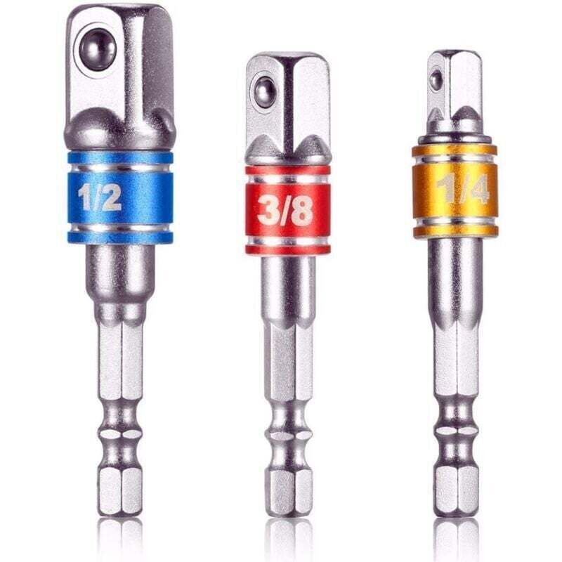 Set Mit 3 Schlagschrauber-einsatzadaptern Für 1/4", 3/8" Und 1/2"-schraubendreher Von Ortviai