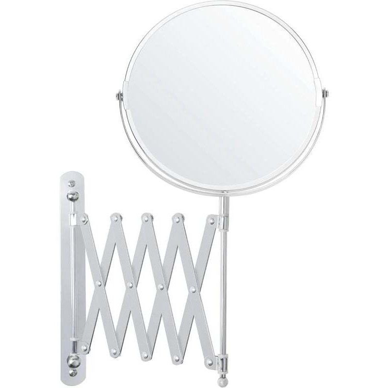 Ortviai Ausziehbarer Und Drehbarer 360° Vergrößerungs-wandspiegel X3, Doppelseitig, Edelstahl, 22 X 21,7 Cm