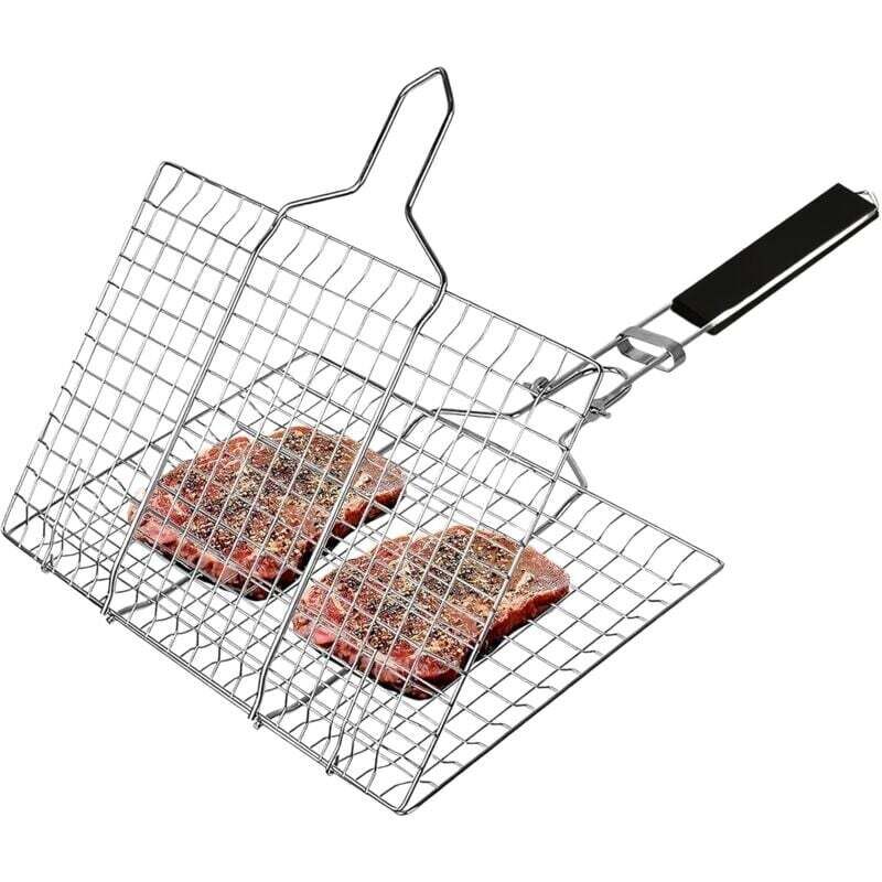 Edelstahl-bratkorb Für Fisch, Steak, Gemüse Und Garnelen – Ortviai Grill