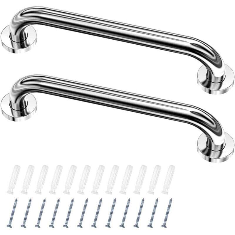 30 Cm Langer, Abgewinkelter Haltegriff Aus Edelstahl Für Dusche, Badewanne, Pflegekräfte, Senioren, Menschen Mit Behinderung Und Kinder