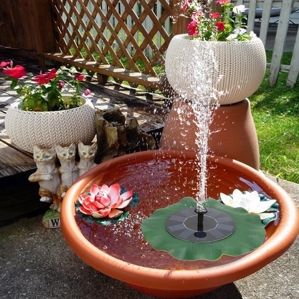 Solarbetriebener, Schwimmender Außenbrunnen, 5 V, 1,6 W, Landschaftsgestaltung, Mit Integriertem 800-ma-lithium-akku – Lotus