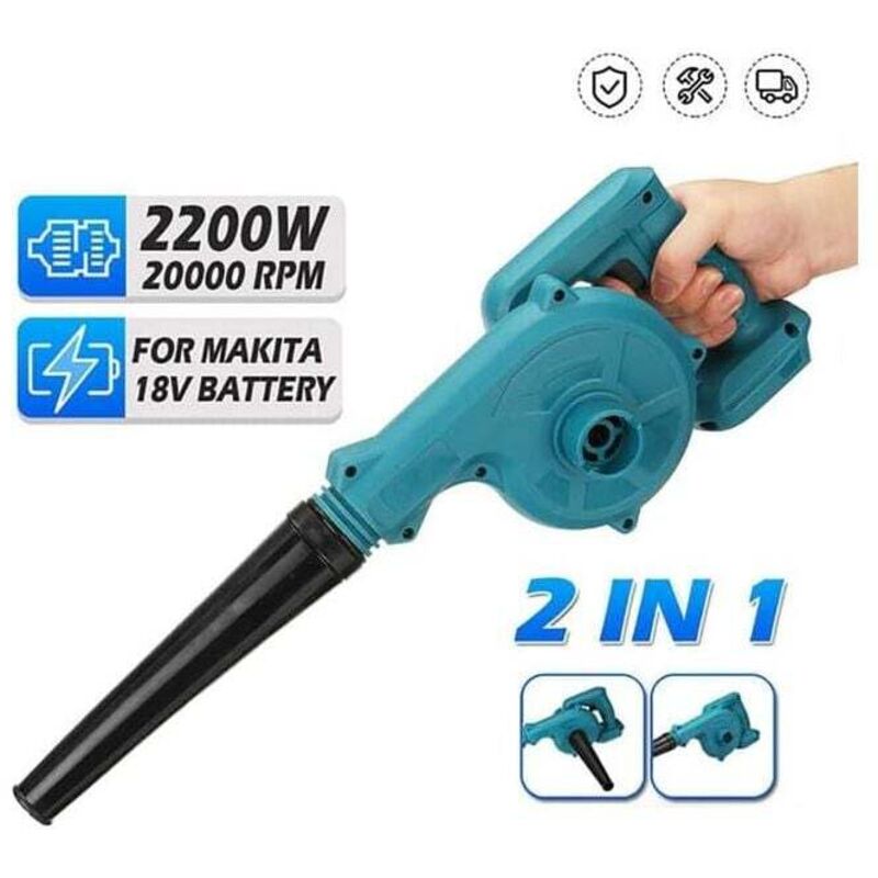 Ortviai 2200w Akku-laubbläser, 18v, 3,6 M/s Luftstrom, Ideal Für Rasen, Auto Und Enge Stellen