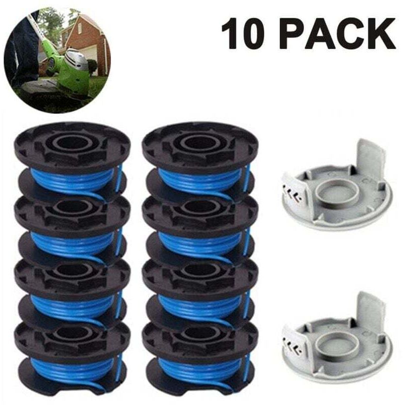 Ersatzspule Für Ryobi One+ Ac14rl3a 18v 24v 40v Akku-rasentrimmer Mit 2 Kappen (8+2 Packung)