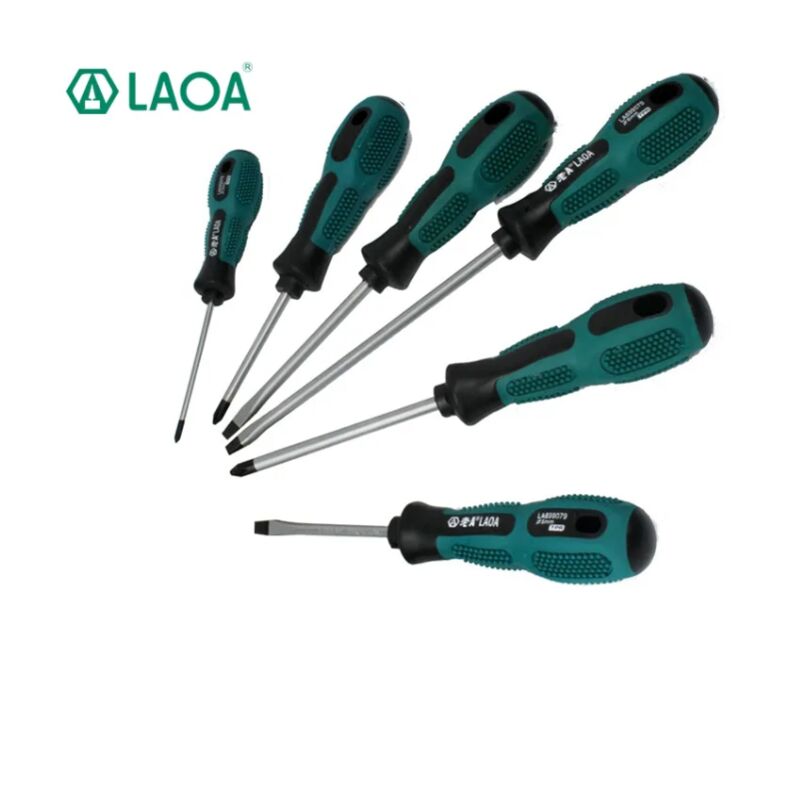 Set Mit 6 Cr-v-schlitzschraubendrehern Mit Rutschfesten Griffen: 3 X 75 Mm, 5 X 75 Mm, 6 X 100 Mm