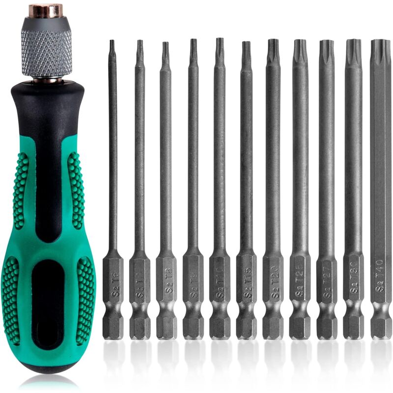 11-teiliges Magnetisches Torx-schraubendreher-set T6-t40 100 Mm Für Elektronik, Mechanik Und Heimwerker.
