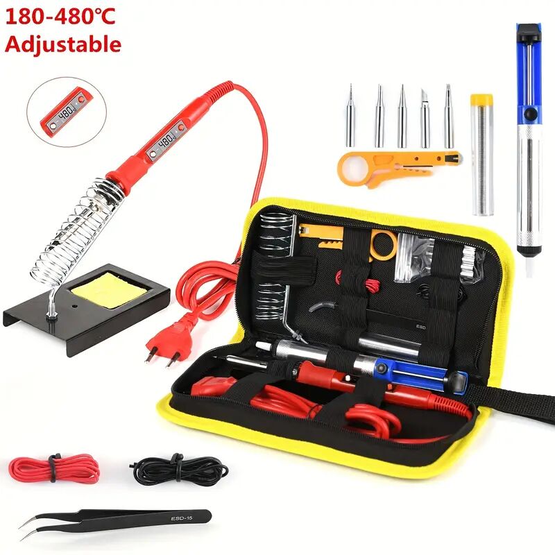80-w-lötkolben-set (180–480 °c) Mit 5 Lötspitzen Und Kabel Für Elektronik-bastelprojekte