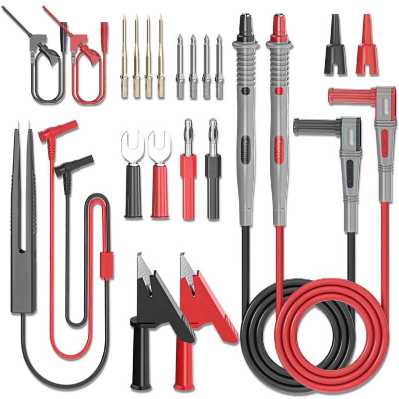 21-teiliges Multimeter-set Inklusive Krokodilklemmen Und Elektronischen Präzisionsmessspitzen