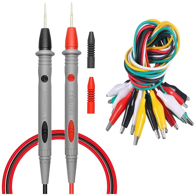 1000v 20a Digitalmultimeter-testset Mit Isolierten Messleitungen Und Krokodilklemmen