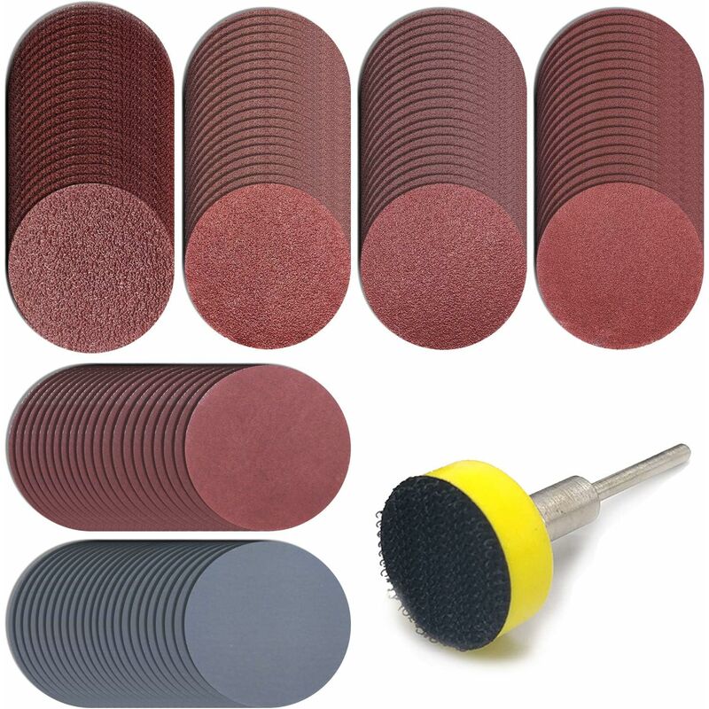 Packung Mit 12 Schleifscheiben (25 Mm), Körnung 100–3000, Für Rotationswerkzeuge, 3,2-mm-schaft