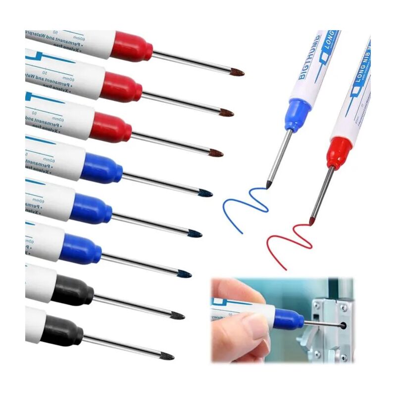 10 Permanentmarker Mit Feiner Spitze (30 Mm) Für Präzision Und Langlebigkeit