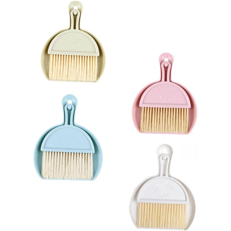 4-in-1 Reinigungsset: Besen, Kehrschaufel, Bürste, Mini-kompakt-büroreinigungsset