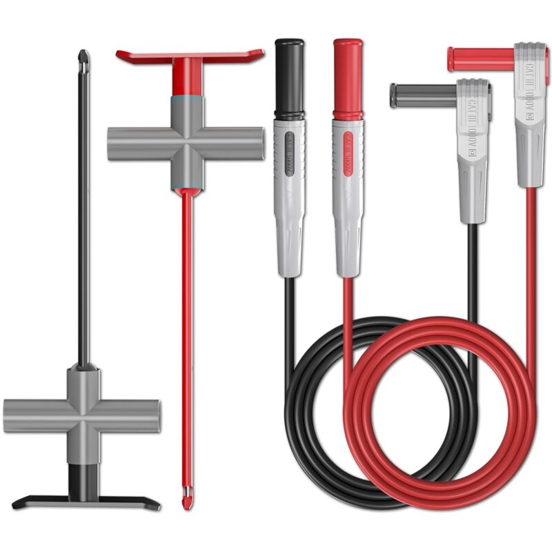 4-mm-multimeter-messleitungen (stecker-stecker) Mit Messspitzen Für Die Kfz-reparatur