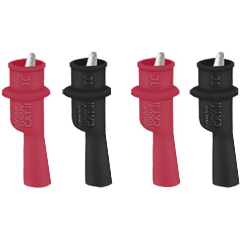 Isolierte Krokodilklemmen Für Multimeter-tests – 4er-set Praktische Teile