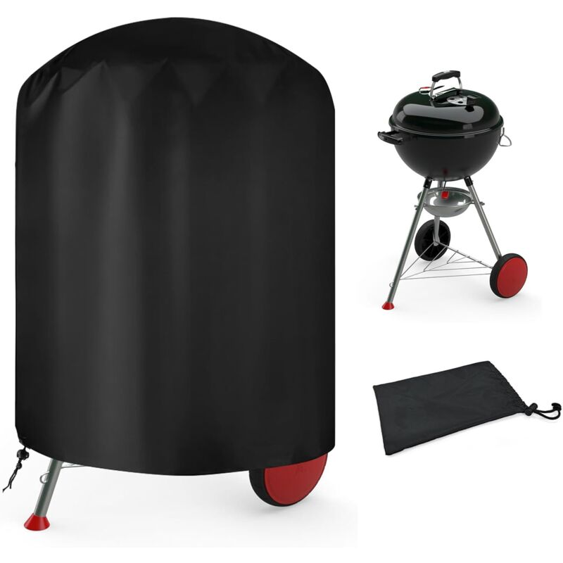Runde Grillabdeckung Aus 210d Oxford-gewebe, Uv-beständig Und Wasserdicht, 61 X 72 Cm