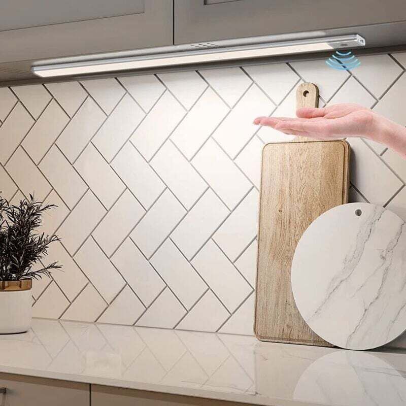 Ortviai 60 Cm Kabellose Led-streifenleuchte Für Die Küche Mit Usb-wiederaufladbarem Sensor Und 5v Dc-netzteil