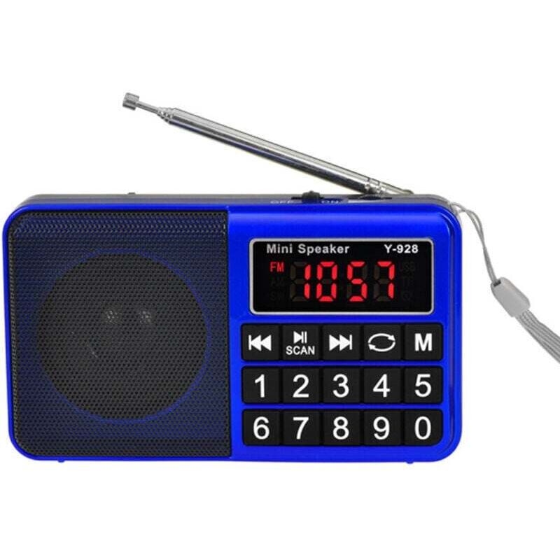 Ortviai Wiederaufladbares Tragbares Am/fm/sw-radio Mit Lautsprecher, Mp3-player Über Aux/sd/tf Und Großem Bildschirm