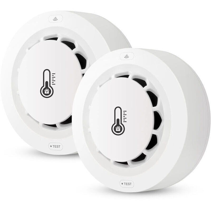 Wlan-rauchmelder Mit Temperatur- Und Feuchtigkeitssensor Für Smart Home, Kompatibel Mit Tuya