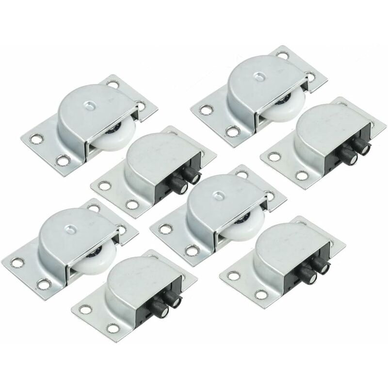 Set Mit 4 Schiebetürrollen Für Kleiderschränke/regale, 2,3 Cm Durchmesser, Einfache Montage
