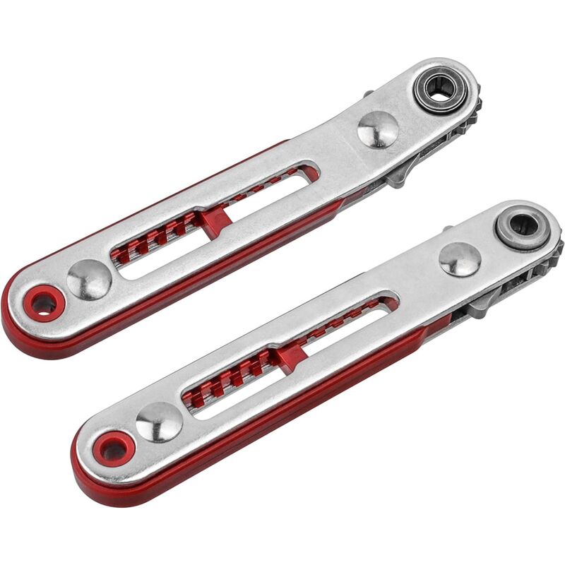 2 Mini-umschaltknarrenschlüssel Mit 1/4-zoll-gerad- Und Winkelbits