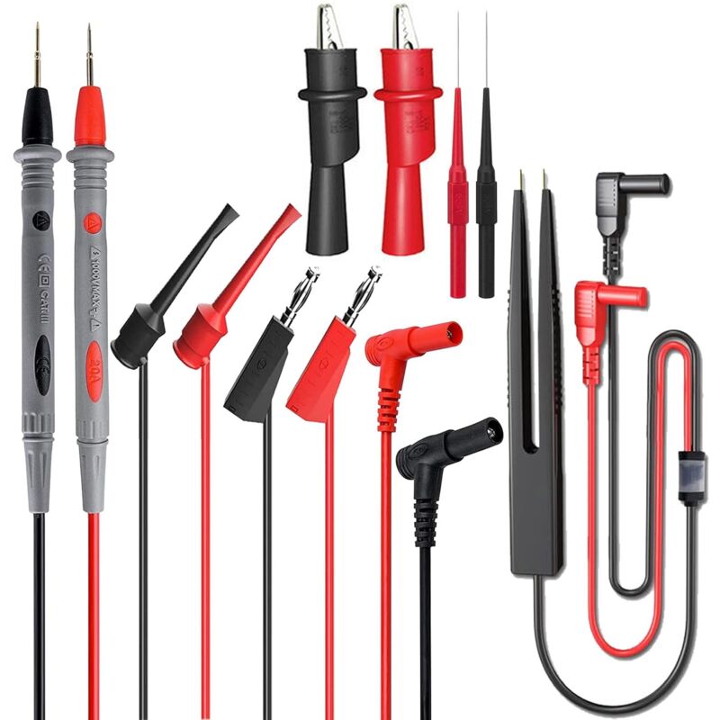 14-teiliges Multimeter-messleitungsset Mit Krokodilklemmen Und Bananensteckern Für Elektrische Messungen
