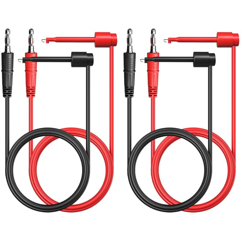 Bananenstecker, 4 Stück, 4 Mm, Für Elektrische Prüfungen, Multimeter, Flexibles Kupferkabel, 500 V 5 A