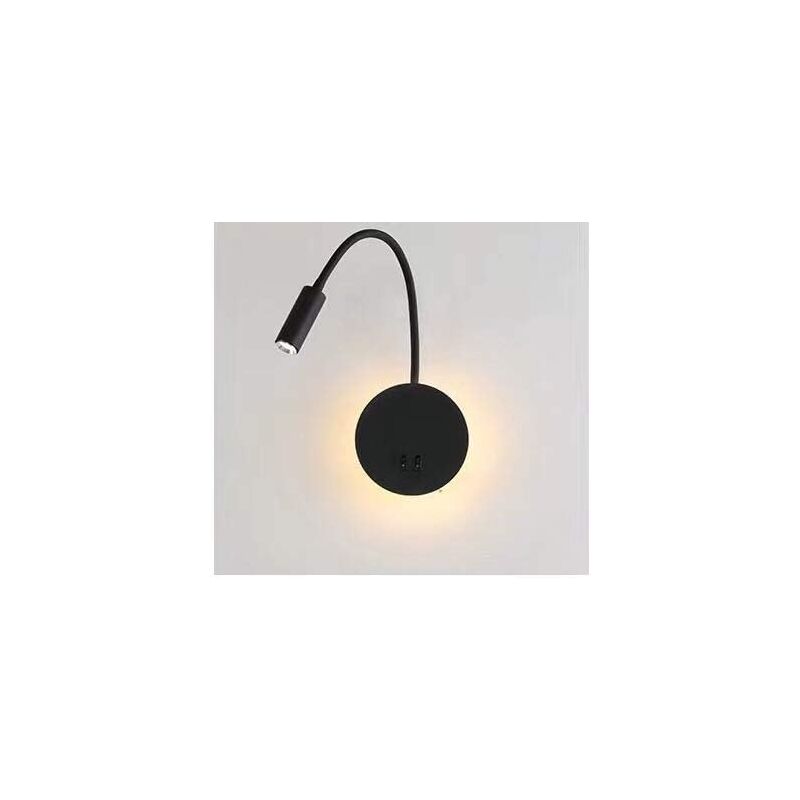 3-w- Und 8-w-led-nachttischlampe, Moderne Wandleuchte Mit Flexiblem Arm Und Schalter, Warmweißes Licht (3000 K)