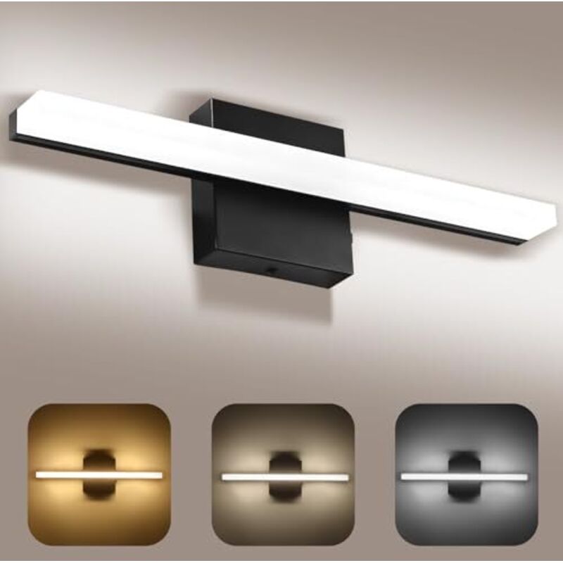 40 Cm Led-badezimmerspiegelleuchte 3000-6000 K Mit Temperaturschalter Und Acryl-lampenschirm
