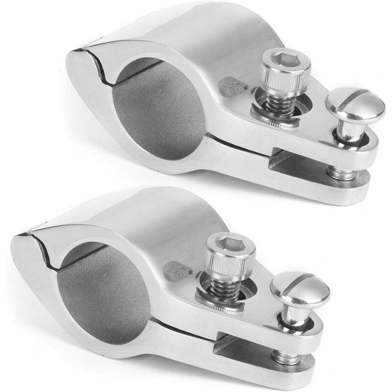 22-mm-bimini-schiebeklemme Aus Stahl Für Boote, Obere Backenbefestigung, 2er-pack