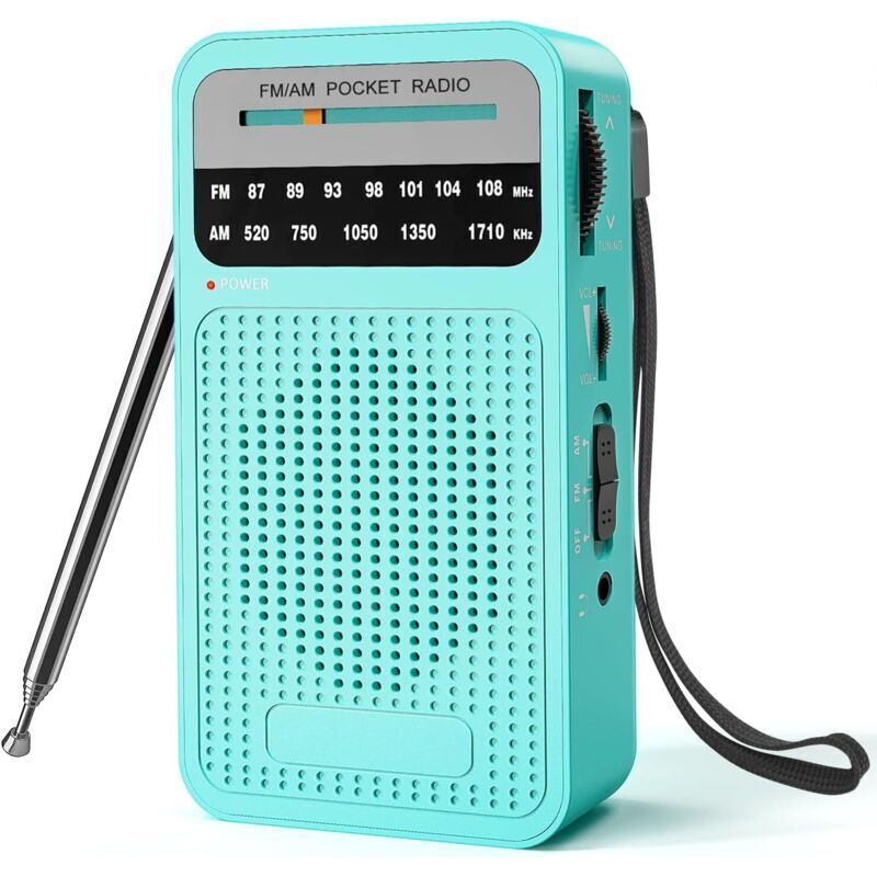 Ortviai Tragbares Fm/am-radio Mit Batteriebetrieb, Mini-empfänger Mit Gutem Empfang Und Klarem Klang