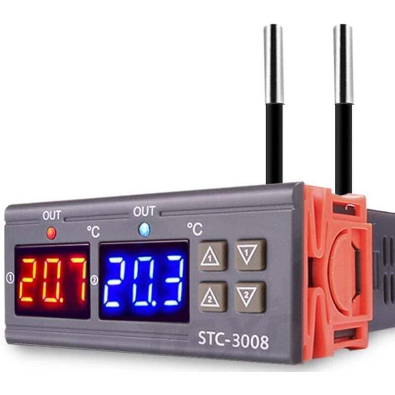 Ortviai Digitalthermostat Mit Zwei Ntc-sonden, Heizung Und Kühlung, 110–220 V