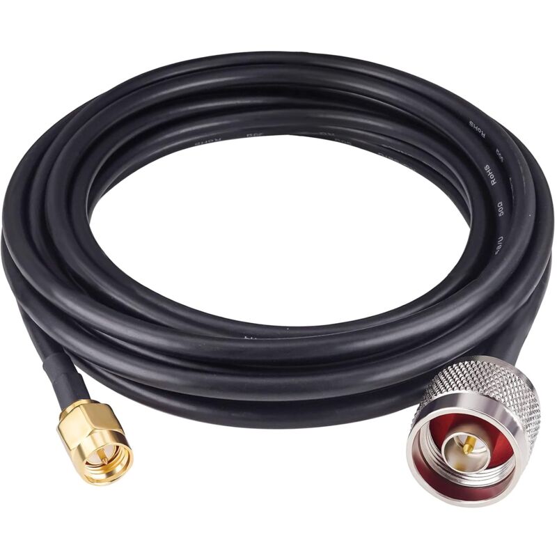 Rg58 Koaxialkabel Mit Geringer Dämpfung, 7,62 M (25 Fuß), N-stecker Auf Sma-stecker