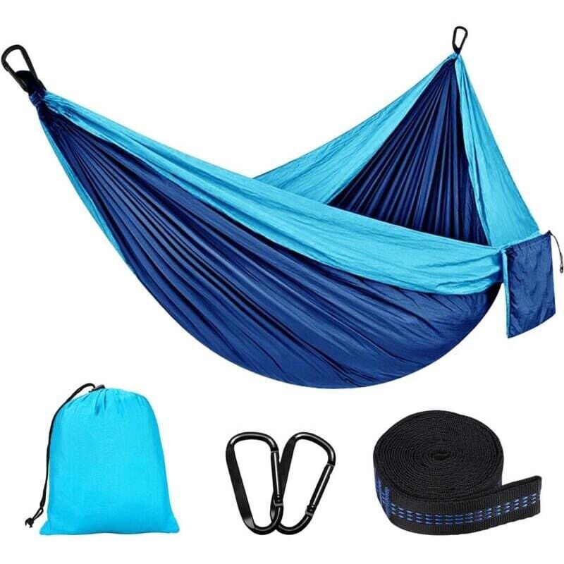 Ortviai 2-personen-outdoor-hängematte Aus Atmungsaktivem Nylon, Max. Belastung 300 Kg, Ideal Für Garten, Strand Und Wandern