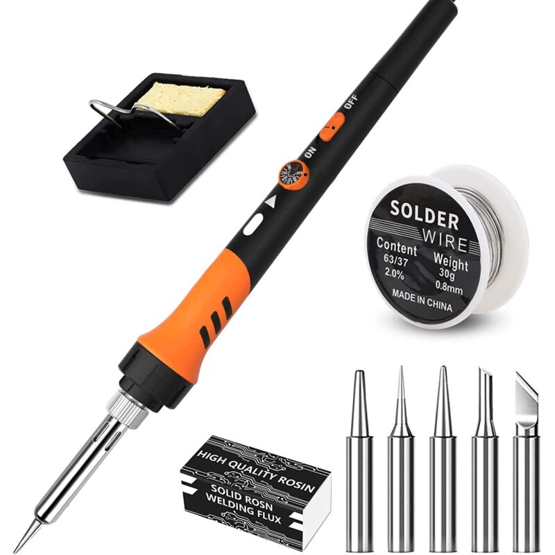 60w Lötset, Einstellbare Temperatur 200-450℃, 9-teilig (digs)