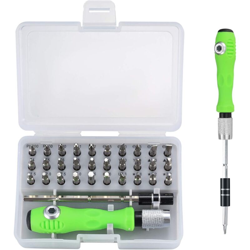 32-in-1 Präzisionsschraubendreher-set Mit Magnetischem, Verstellbarem Griff Für Elektronik Und Computer