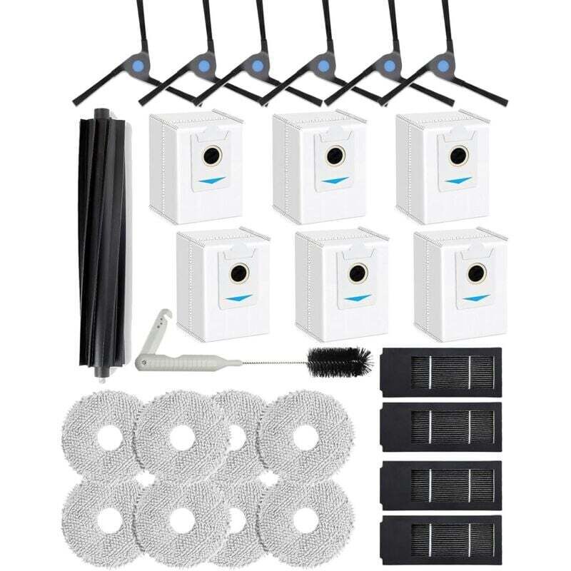 Set Mit 26 Zubehörteilen Für Den Ecovacs Deebot X2 Omni Staubsauger – Bürsten, Hepa-filter, Wischmopps Und Beutel Von Ortviai