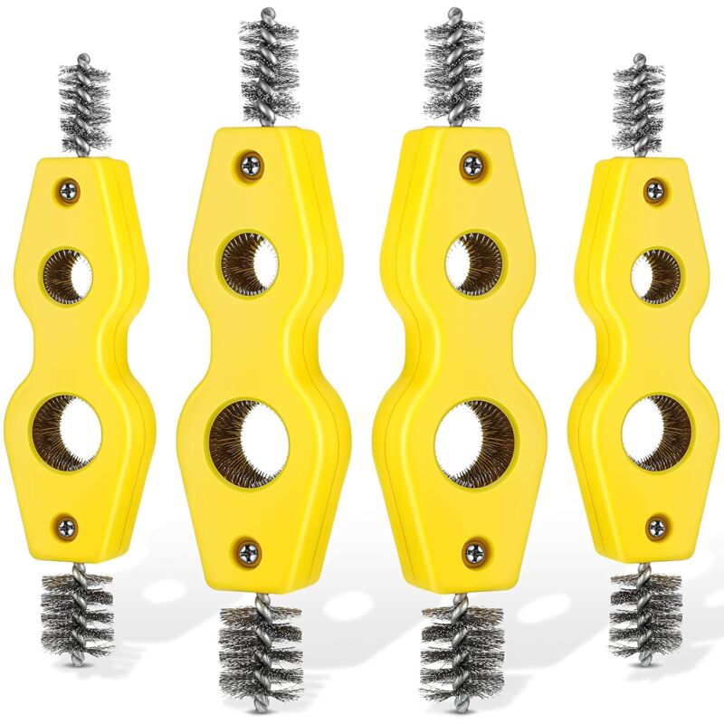 Set Mit 4 Kupferrohrreinigungsbürsten Für Gewinderohre Im Innen- Und Außenbereich