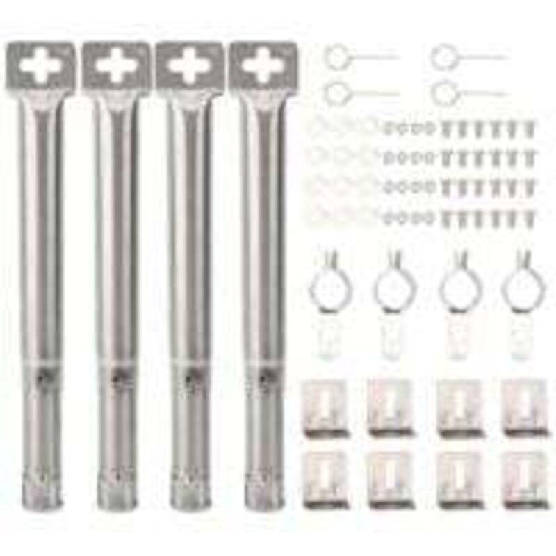 Set Mit 4 Verstellbaren 31-42 Cm Universal-rohrbrennern Aus Edelstahl Für Ortviai Gasgrills