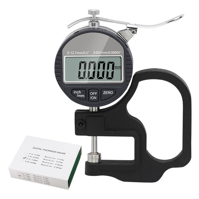 Digitales Mikrometer 0–12,7 Mm, Genauigkeit 0,01 Mm, Für Leder, Papier, Kunststoff, Metall, Lcd-bildschirm