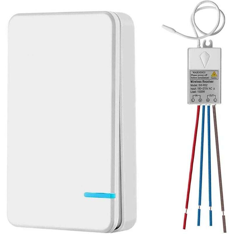 Ortviai Mini-funkschalter 433 Mhz Reichweite 400 M Außenbereich Ip54 Mit Empfänger Und Fernbedienung