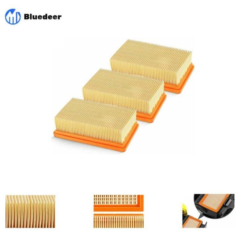 Faltenfilter Als Ersatz Für Staubsauger Mv4 Bis Mv6 Und Wd4 Bis Wd6, 3er-pack