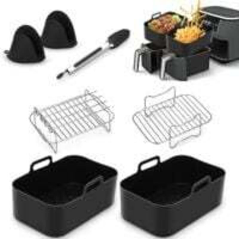 Ninja Af400uk Af451uk Heißluftfritteuse 7-teiliges Zubehörset – Silikon, Ständer, Handschuhe Und Zange Ortviai