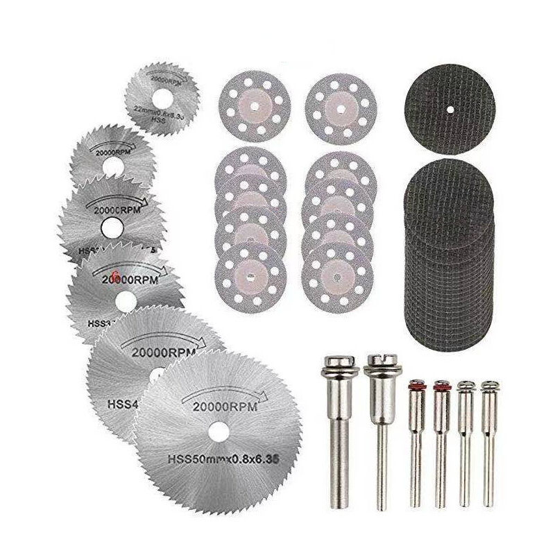 Mini-diamantscheiben, Hss-blätter Und 3-mm-harz Für Holz, Stein Und Metall – 42-teiliges Set