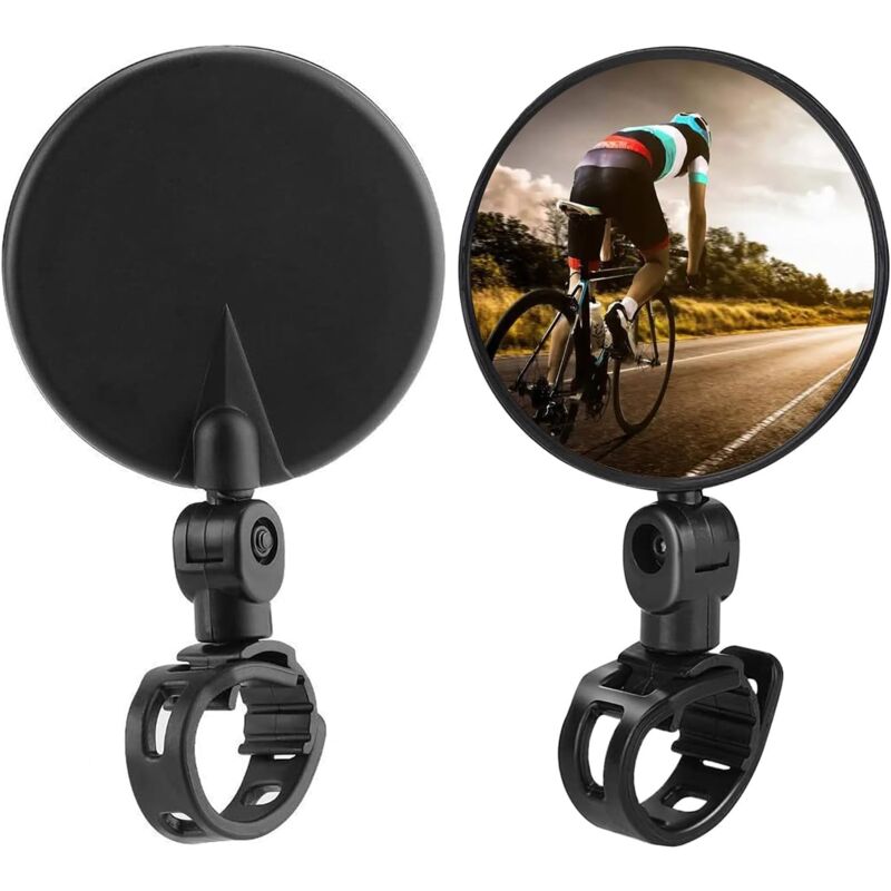 Universeller 360° Drehbarer Fahrradlenkerspiegel Ø15-35mm Konvex Hd 2 Stück