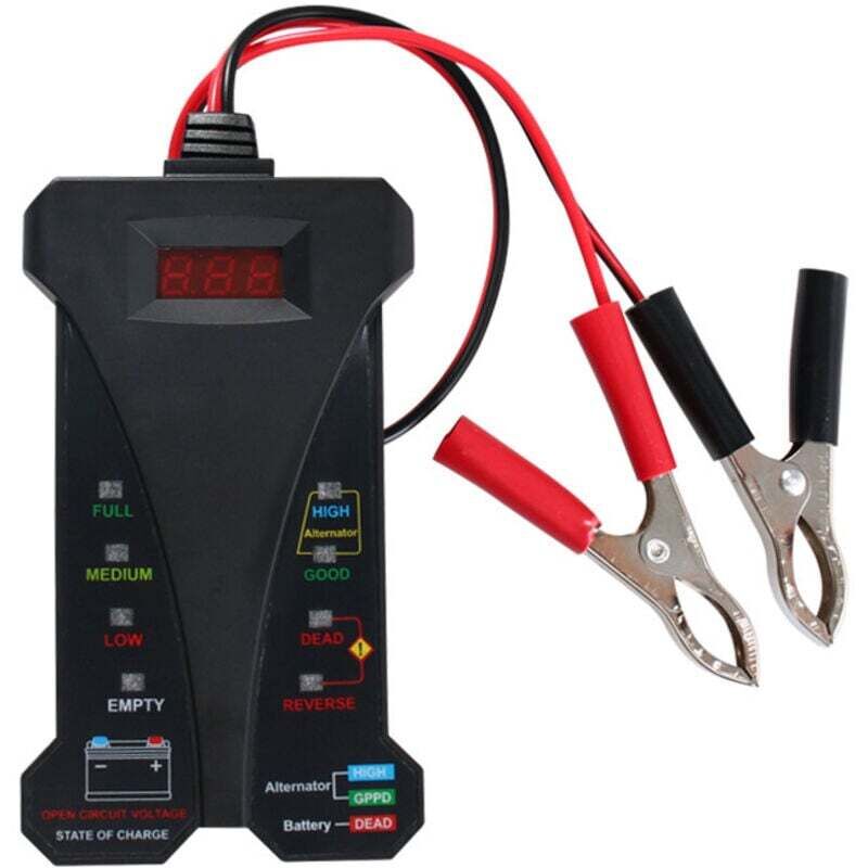 Ortviai 12v Digital-batterietester Mit Led-lcd-anzeige Für Lichtmaschinen-ladesysteme