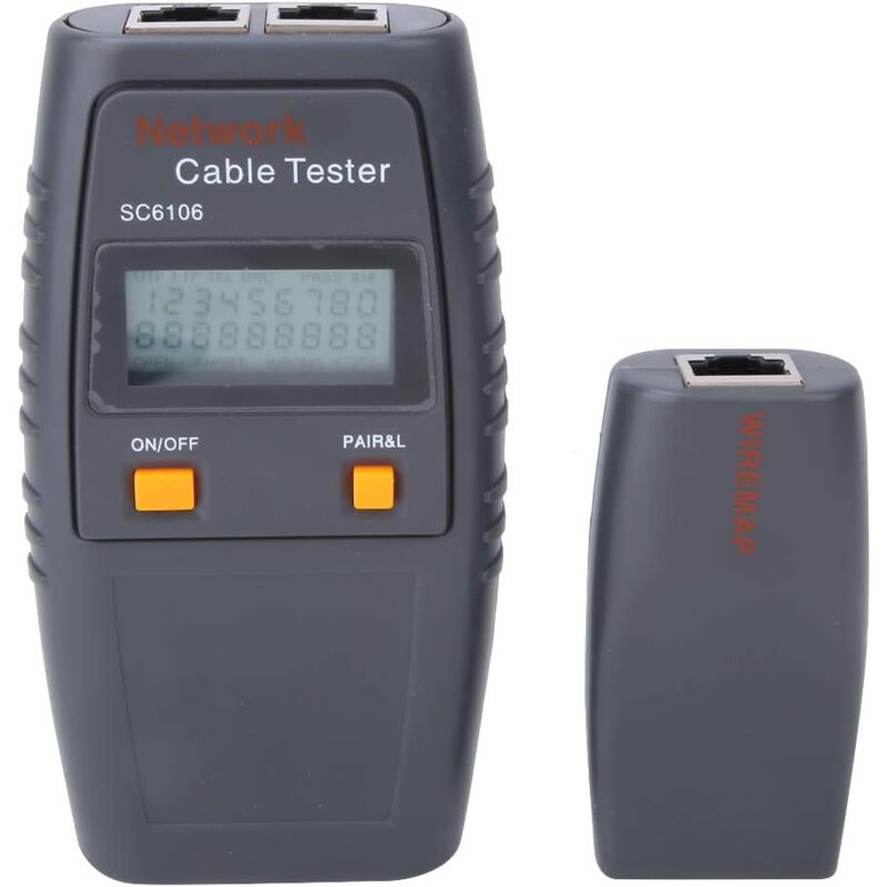 Lan-netzwerkkabeltester Mit Lcd-bildschirm Und Aaa-batterien (8 Ma)