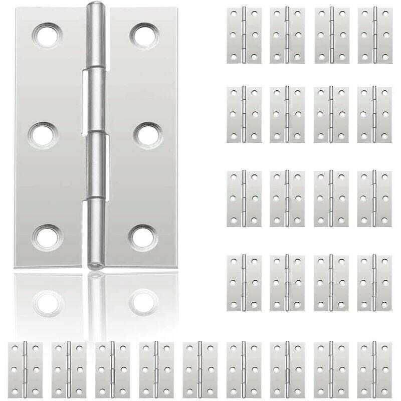 Edelstahlscharniere 44 Mm 32 Mm Für Türen, Schränke, Kisten Und Möbel