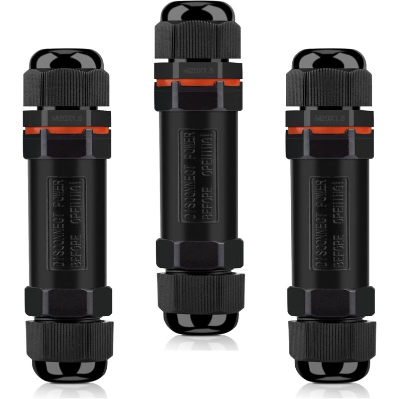 Ip68-wasserdichte Steckverbinder Für 2–13 Mm Kabel, Außenanschlussdose, 3er-pack
